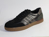 Moderne Herren Sneaker in Schwarz und Grau - Bequeme Freizeitschuhe mit Leder-Optik