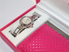 Damenuhren- und Geldbörsen-Set – Stilvolle Silberne Armbanduhr mit Modischer Geldbörse in Rosa Geschenkbox