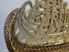 Luxuriöse Islamische Kalligrafie-Deko mit Strasssteinen – Elegantes Arabisches Kunstwerk in Gold