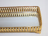 Rechteckiges Goldtablett mit Spiegelboden – Elegantes Deko- und Serviertablett für Zuhause und Events, Länge: 30cm , Breite 15cm , Höhe 8cm.