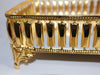 Rechteckiges Goldtablett mit Spiegelboden – Elegantes Deko- und Serviertablett für Zuhause und Events, Länge: 30cm , Breite 15cm , Höhe 8cm.